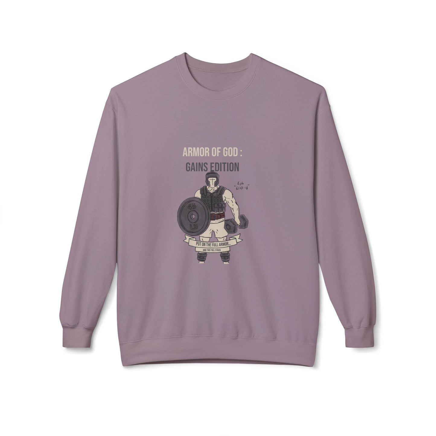 Cozy Fleece Crewneck Sweatshirt | The Armor of God : Gains Edition