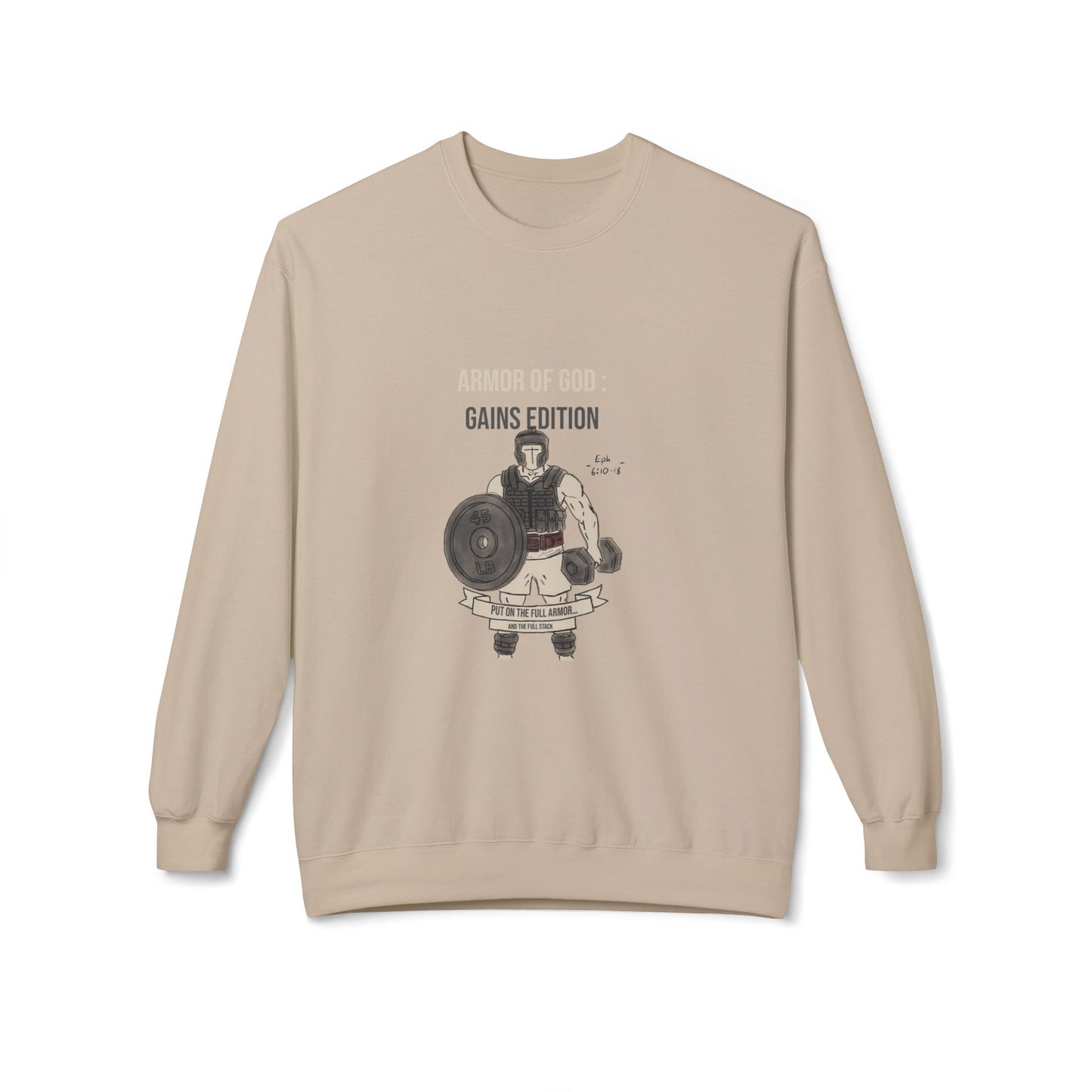 Cozy Fleece Crewneck Sweatshirt | The Armor of God : Gains Edition