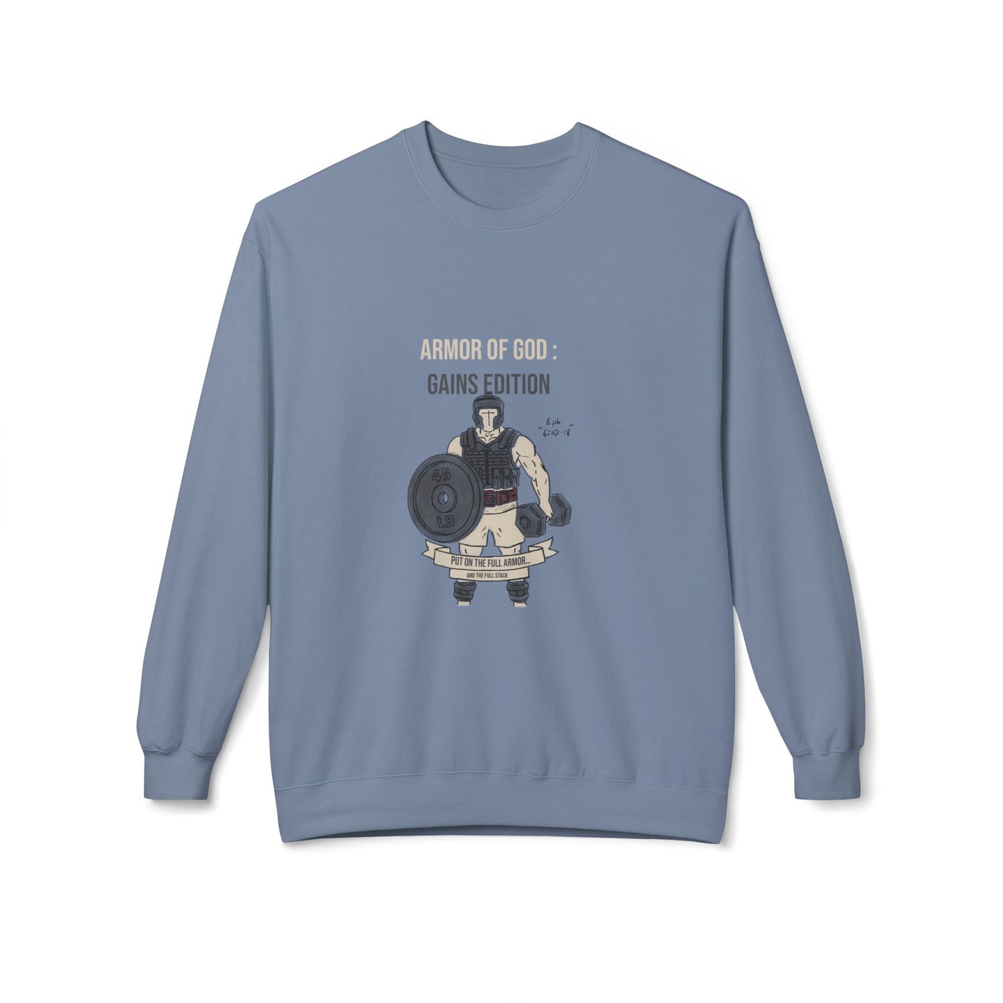 Cozy Fleece Crewneck Sweatshirt | The Armor of God : Gains Edition