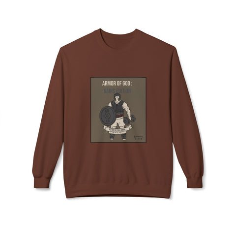 Cozy Fleece Crewneck Sweatshirt | The Armor of God : Gains Edition