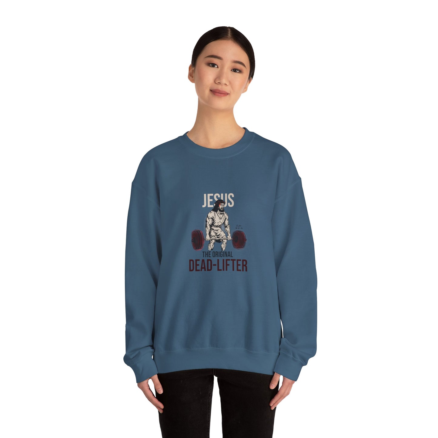 Unisex Heavy-blend Crewneck Sweatshirt | Jesus the Original Deadlifted
