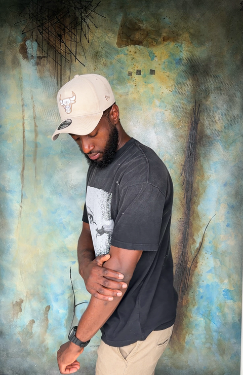 GB004 - IMAGO DEI | hand-frayed paint splatter Tee