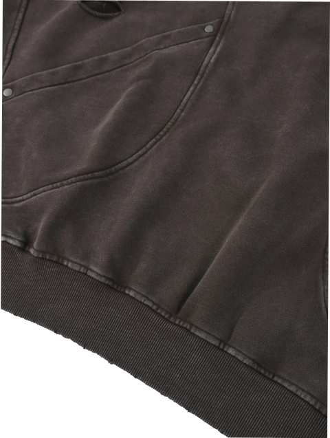 GB001 - GYM//BIBLE | distressed panel-pocket Hoodie