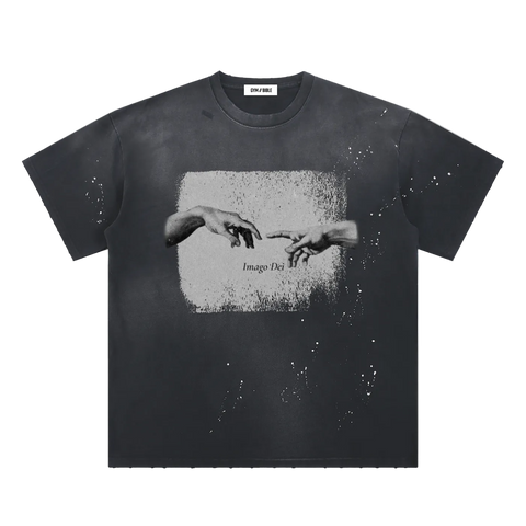 GB004 - IMAGO DEI | hand-frayed paint splatter Tee