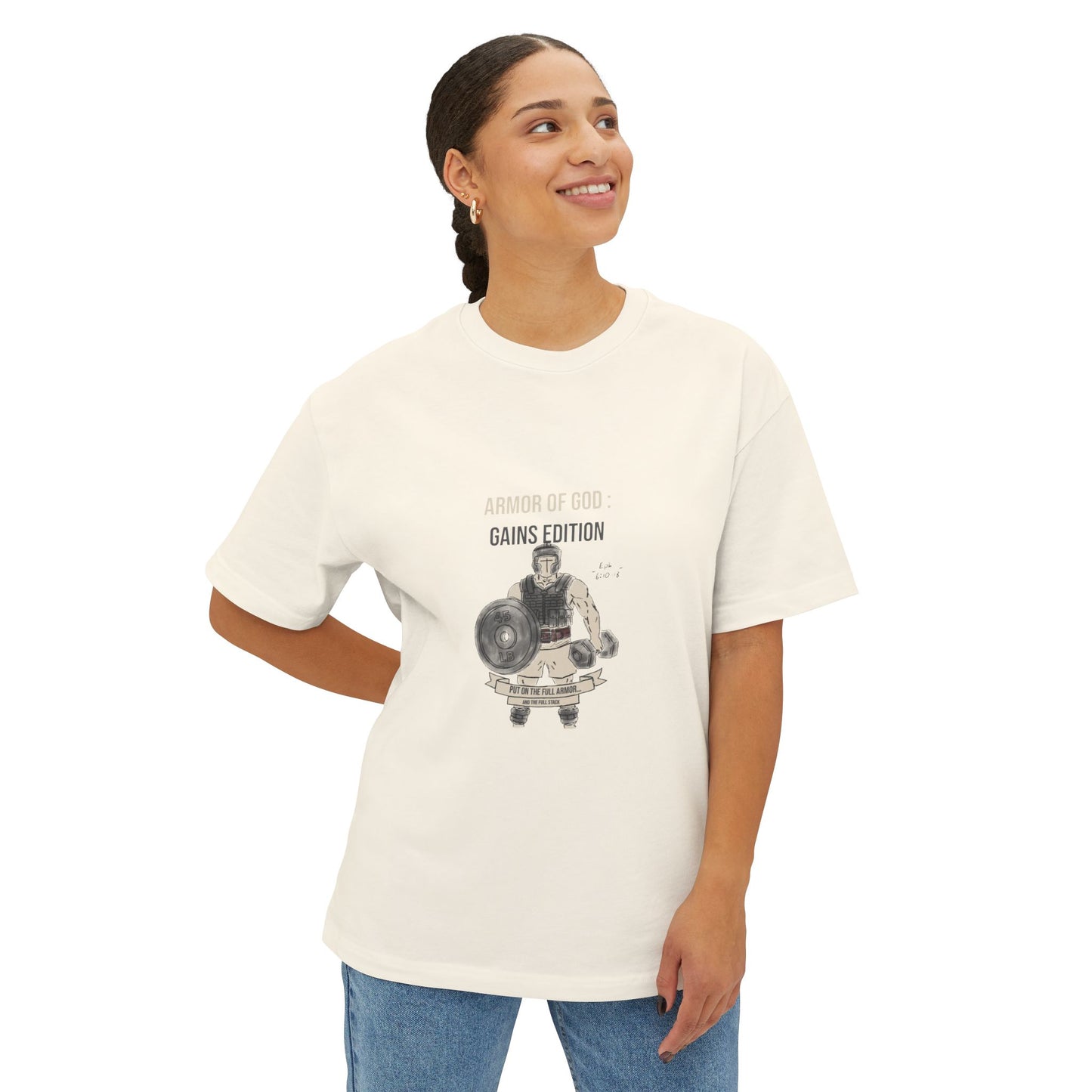 Unisex Oversized Boxy Tee | Armor of God : Gains Edition