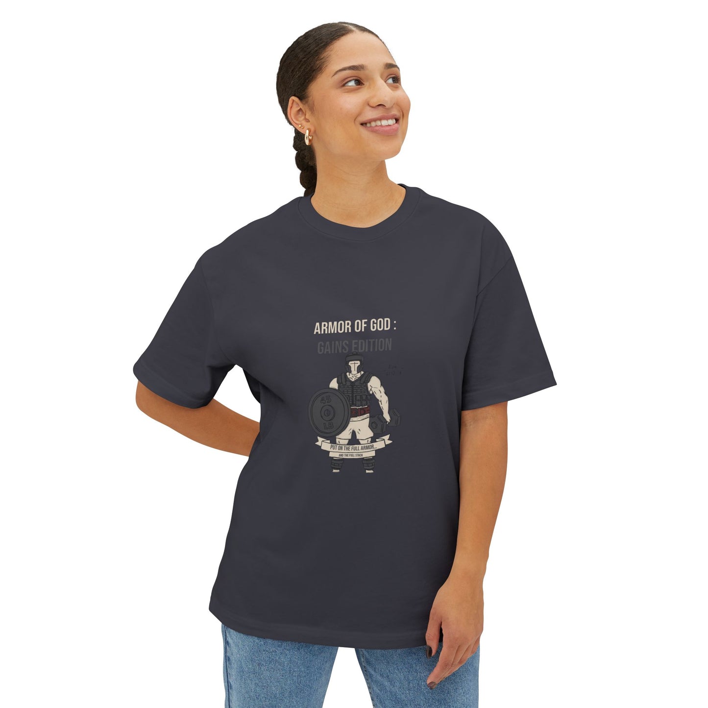 Unisex Oversized Boxy Tee | Armor of God : Gains Edition