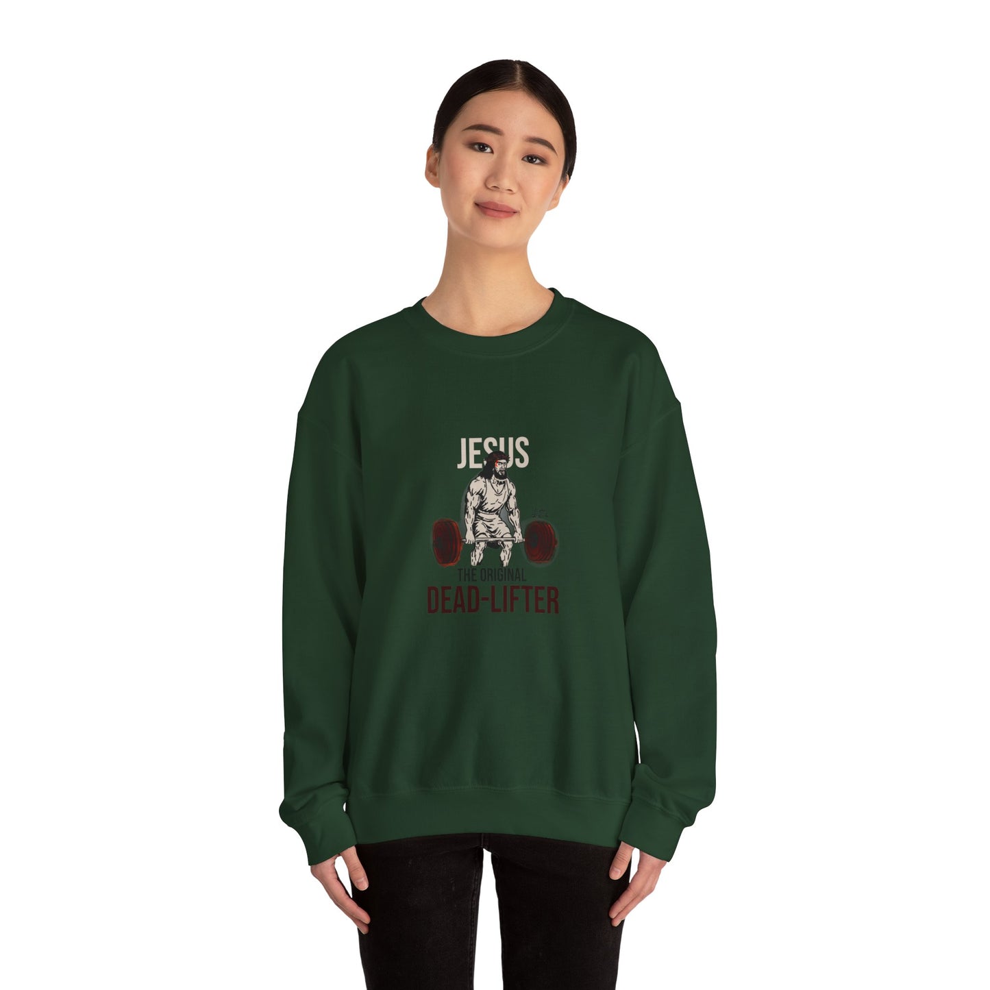 Unisex Heavy-blend Crewneck Sweatshirt | Jesus the Original Deadlifted