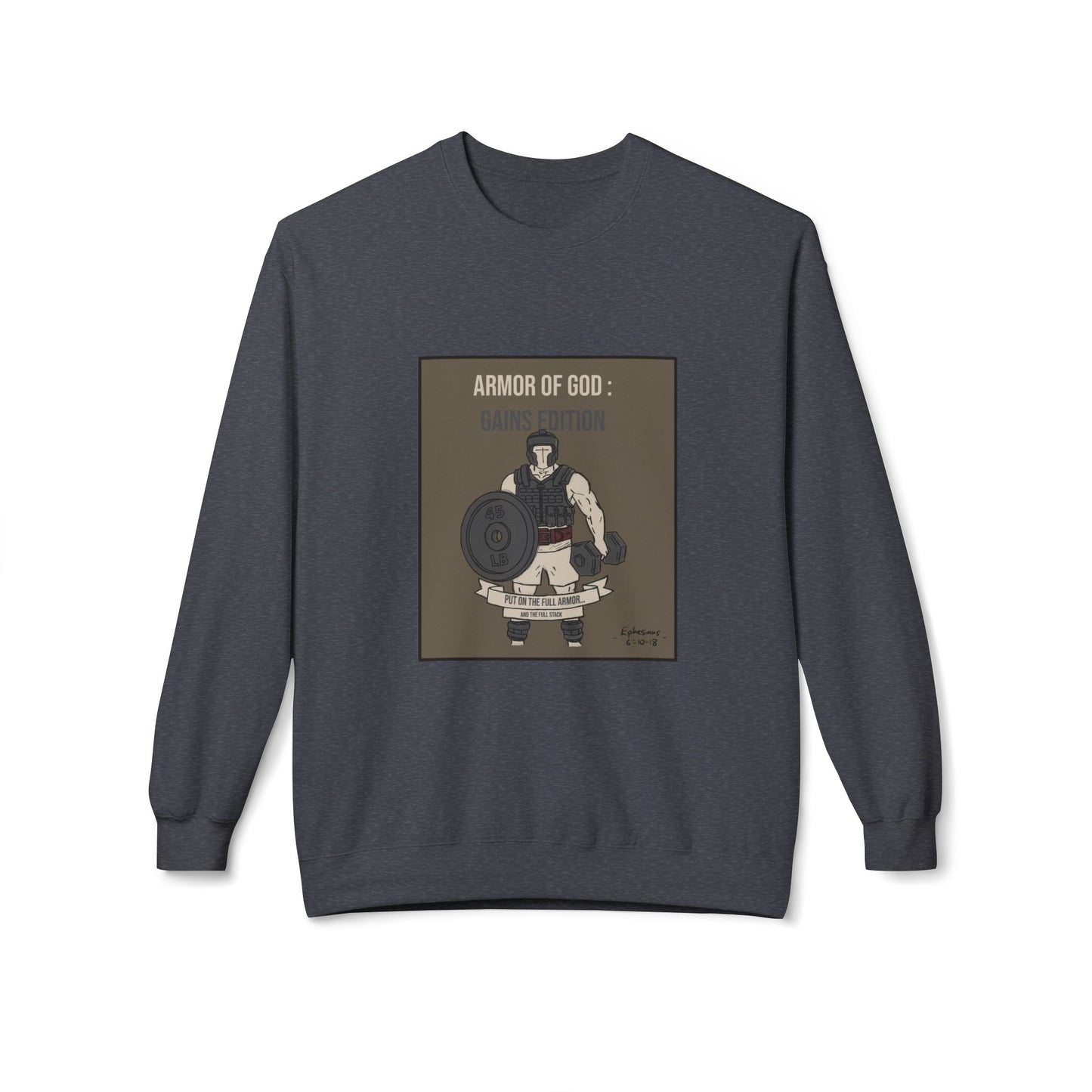 Cozy Fleece Crewneck Sweatshirt | The Armor of God : Gains Edition