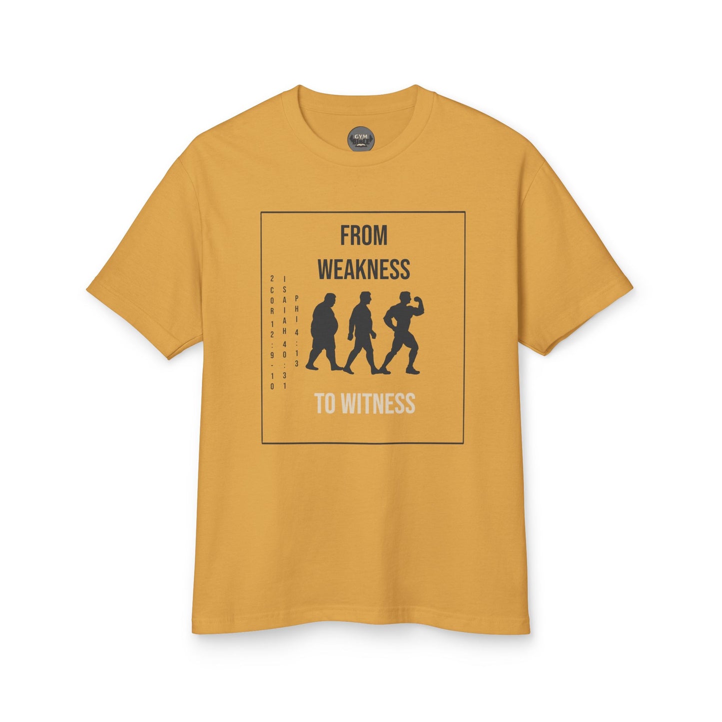 Men's Faded HeavyWeight Cotton Tee | From Weakness To Fitness