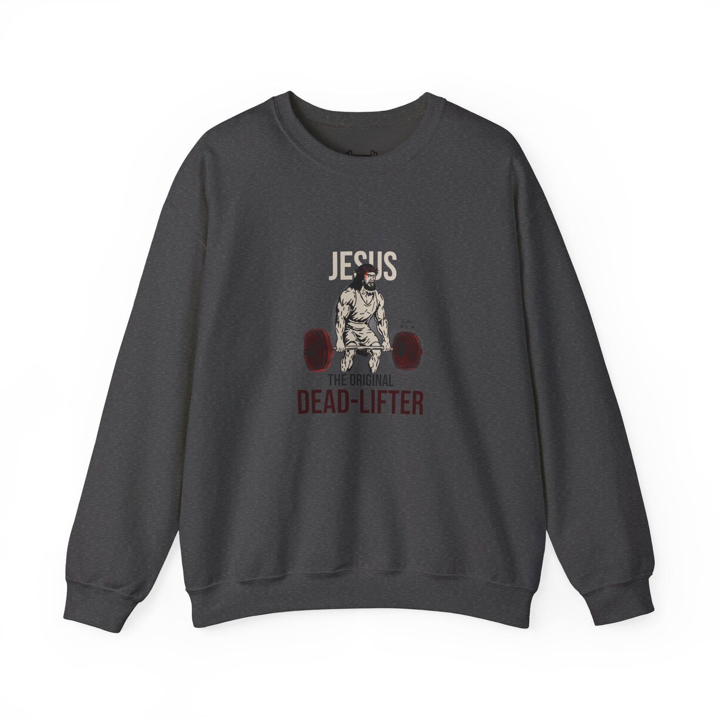 Unisex Heavy-blend Crewneck Sweatshirt | Jesus the Original Deadlifted