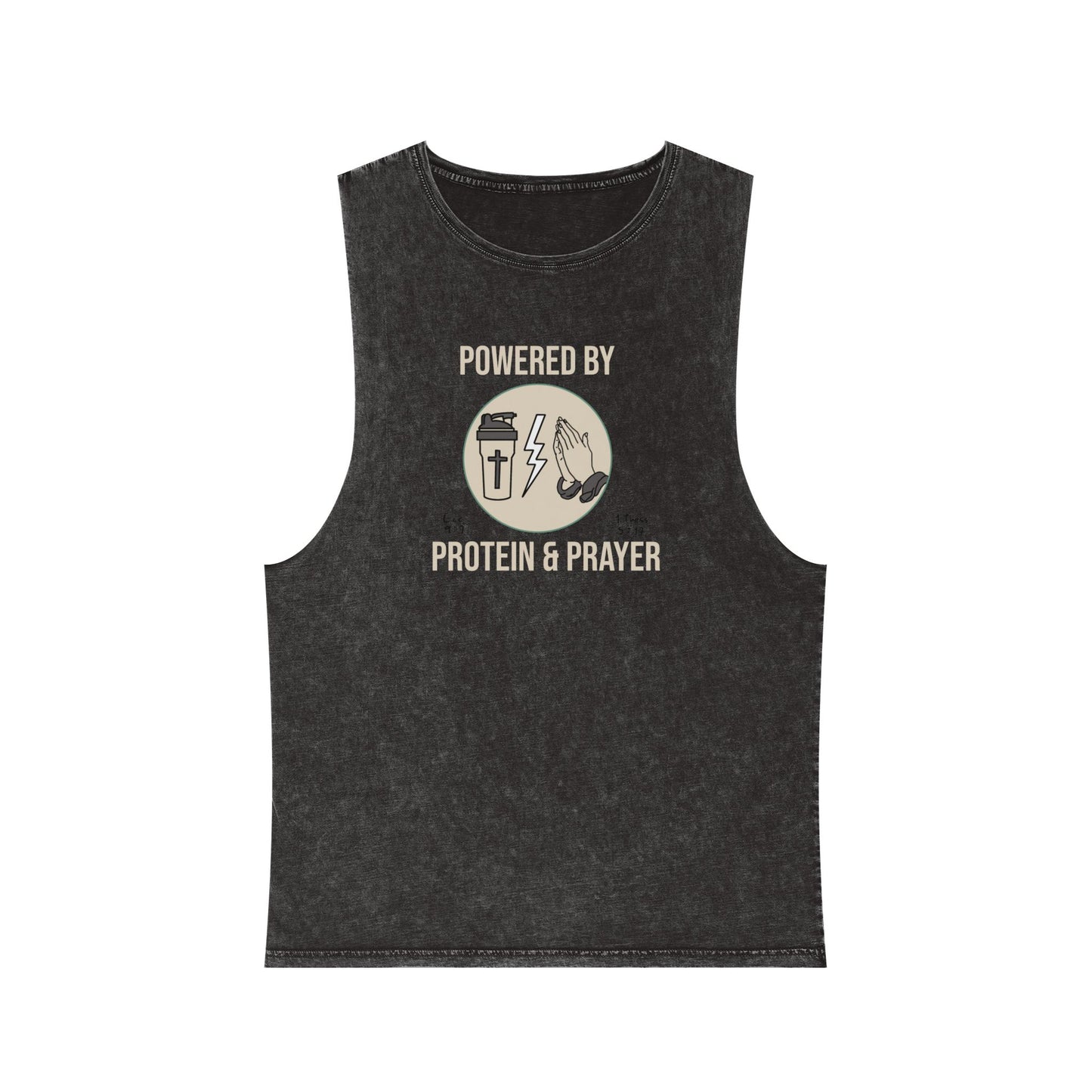 Tank Top | Powered by Protein and Prayer