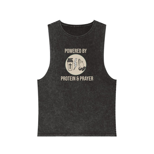 Tank Top | Powered by Protein and Prayer