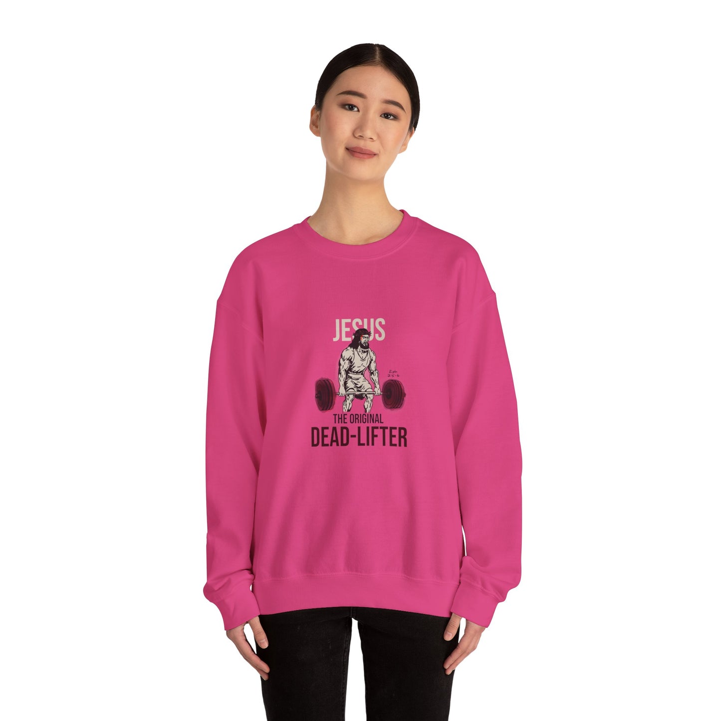 Unisex Heavy-blend Crewneck Sweatshirt | Jesus the Original Deadlifted
