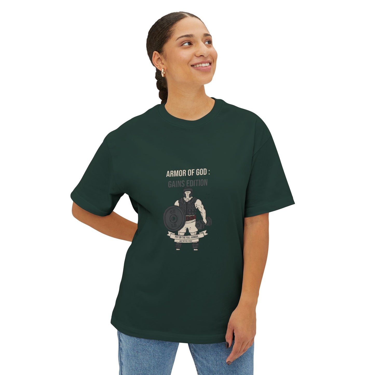 Unisex Oversized Boxy Tee | Armor of God : Gains Edition