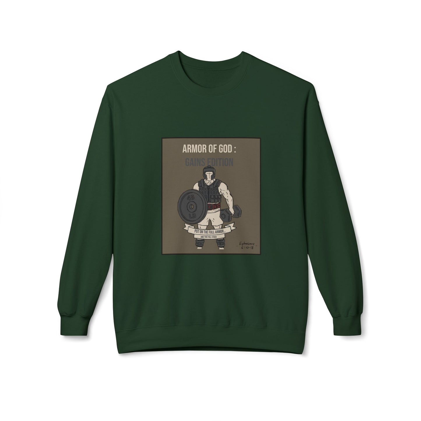 Cozy Fleece Crewneck Sweatshirt | The Armor of God : Gains Edition