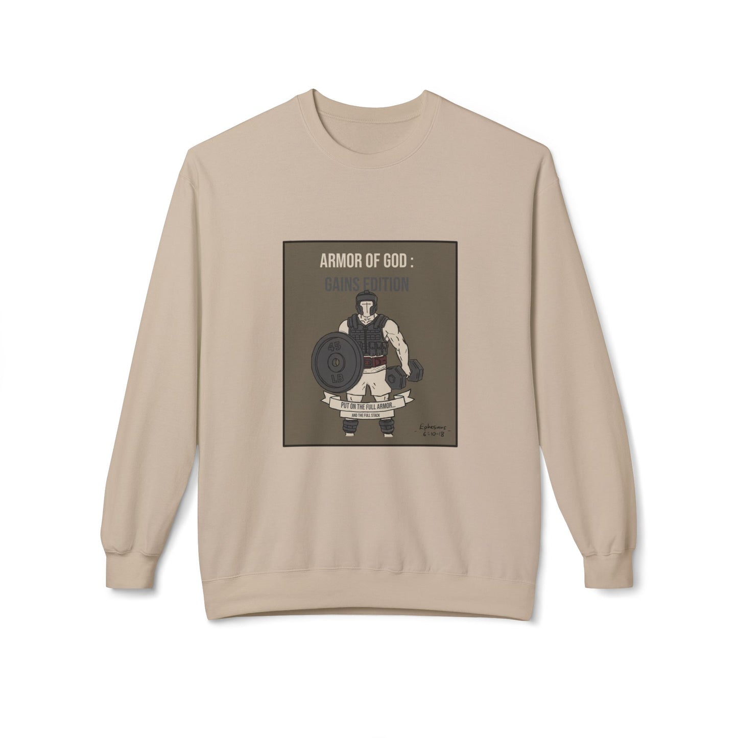Cozy Fleece Crewneck Sweatshirt | The Armor of God : Gains Edition