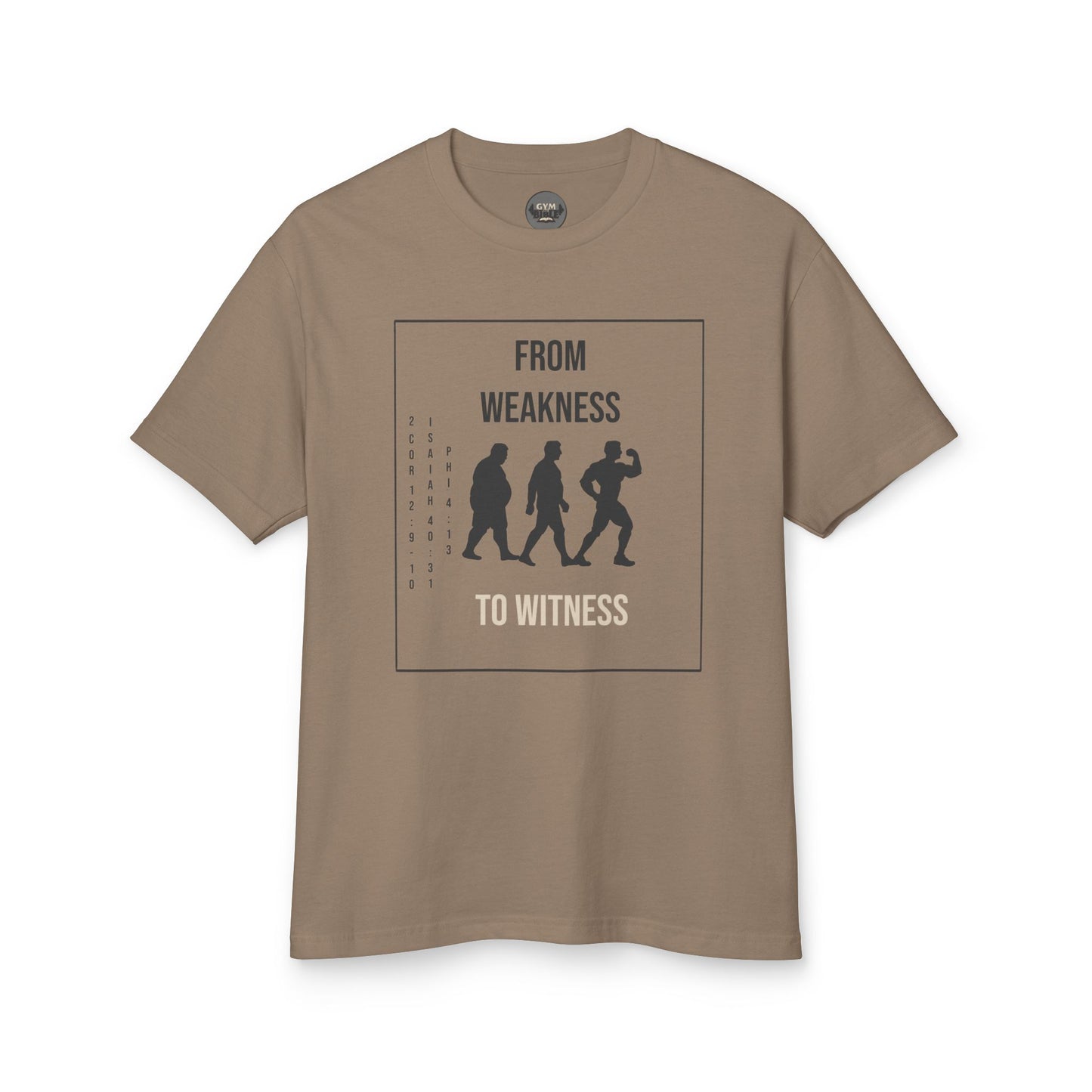 Men's Faded HeavyWeight Cotton Tee | From Weakness To Fitness