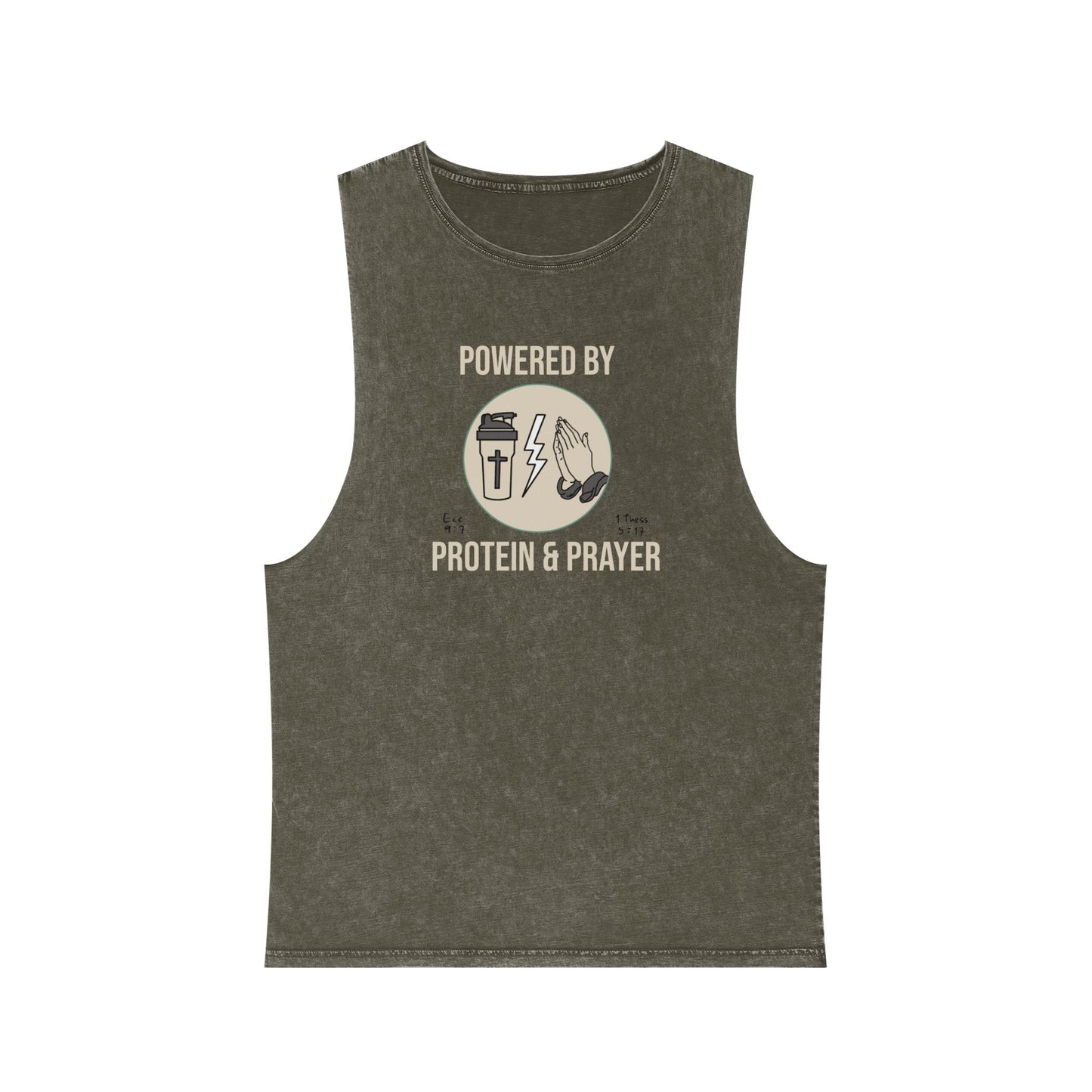 Tank Top | Powered by Protein and Prayer