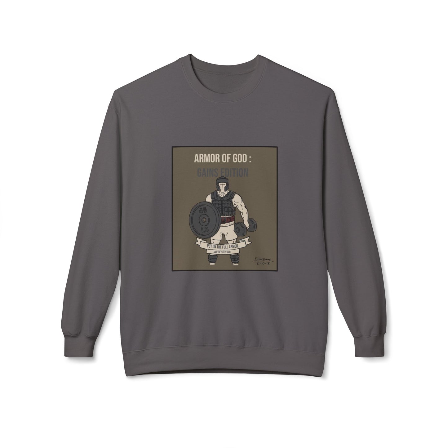 Cozy Fleece Crewneck Sweatshirt | The Armor of God : Gains Edition