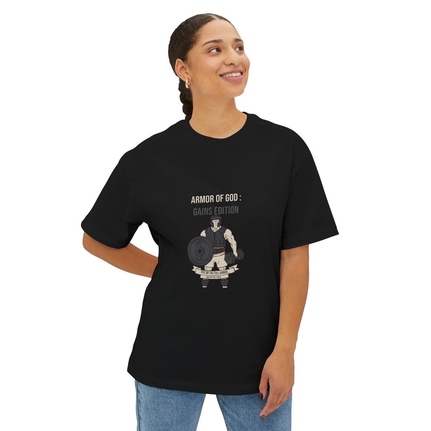 Unisex Oversized Boxy Tee | Armor of God : Gains Edition