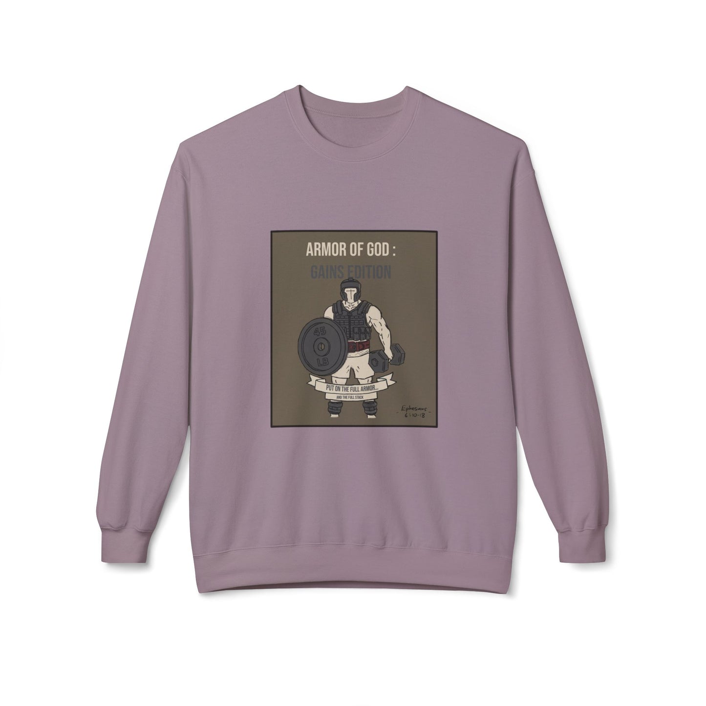 Cozy Fleece Crewneck Sweatshirt | The Armor of God : Gains Edition