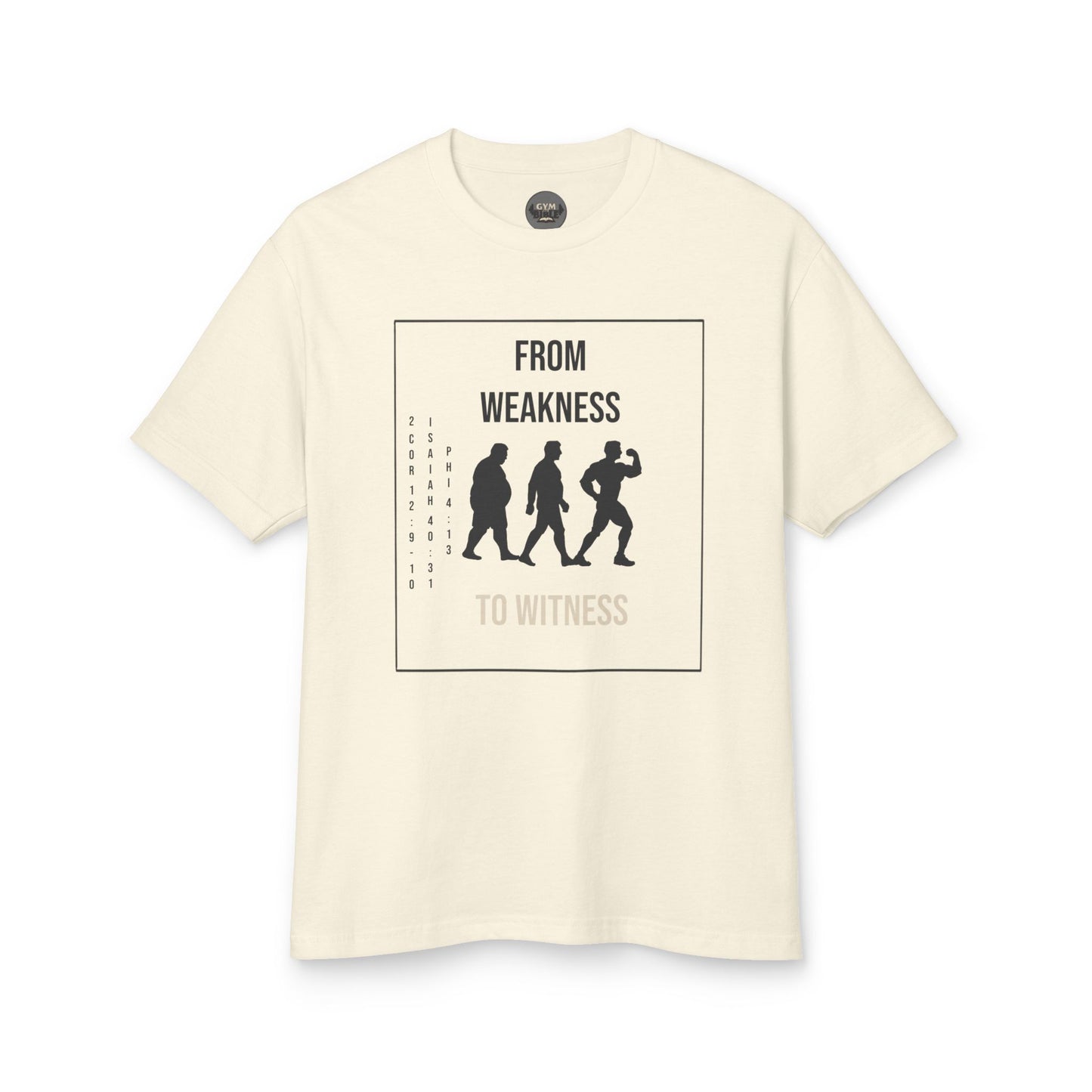 Men's Faded HeavyWeight Cotton Tee | From Weakness To Fitness