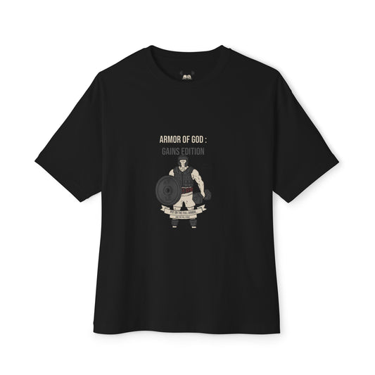 Unisex Oversized Boxy Tee | Armor of God : Gains Edition