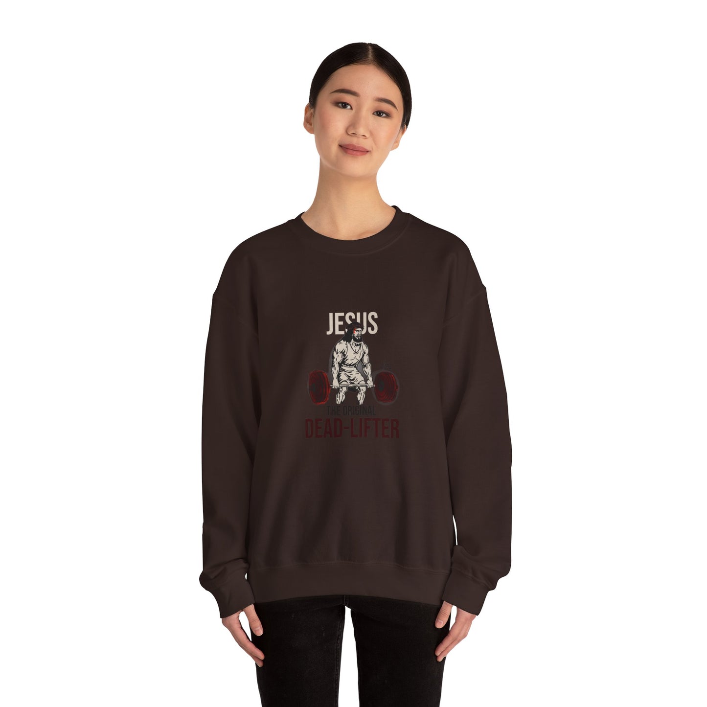 Unisex Heavy-blend Crewneck Sweatshirt | Jesus the Original Deadlifted