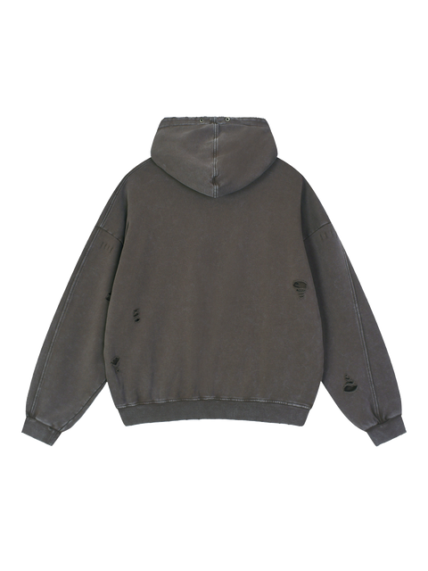 GB001 - GYM//BIBLE | distressed panel-pocket Hoodie