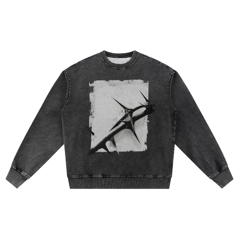GB003 - CROWN OF THORNS | snow wash Sweatshirt